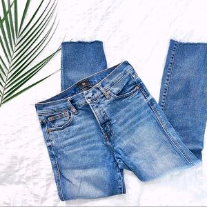 Gap distressed high waisted jeans